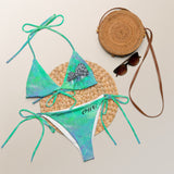All-over print recycled string bikini