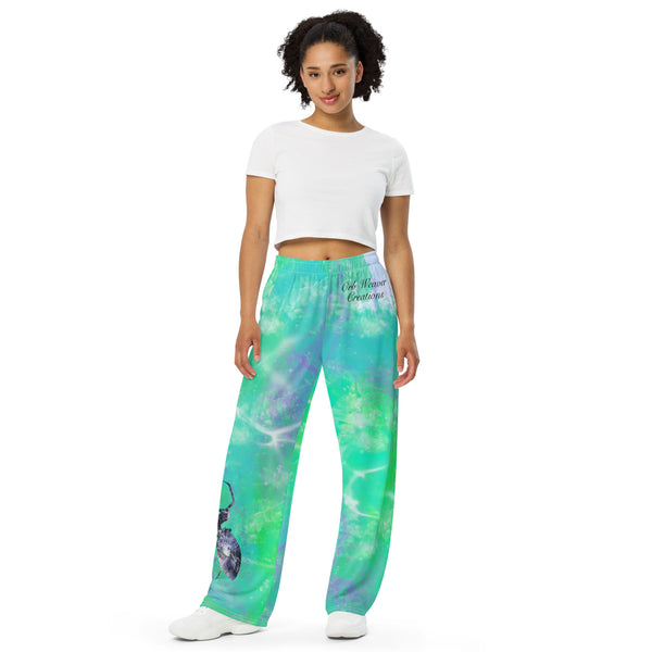 All-over print unisex wide-leg pants