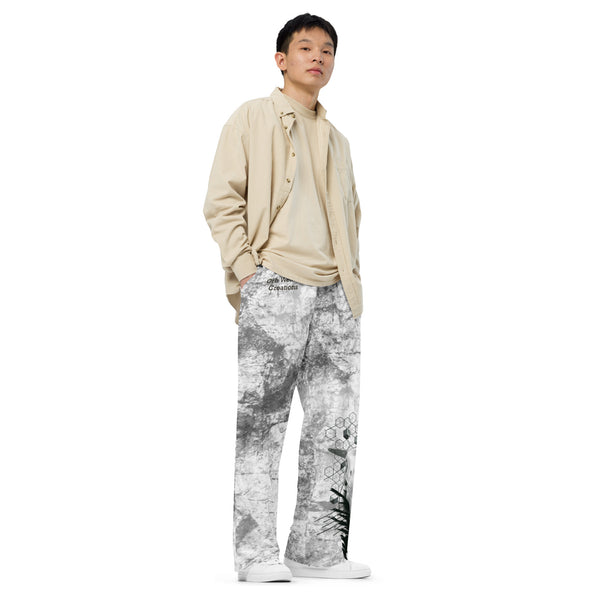 All-over print unisex wide-leg pants