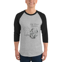 3/4 sleeve raglan shirt
