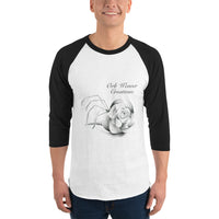3/4 sleeve raglan shirt