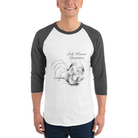 3/4 sleeve raglan shirt