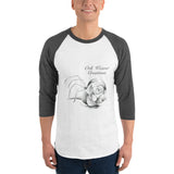 3/4 sleeve raglan shirt