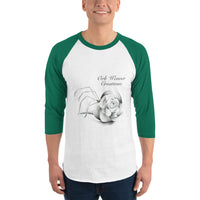 3/4 sleeve raglan shirt