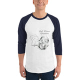 3/4 sleeve raglan shirt