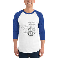 3/4 sleeve raglan shirt