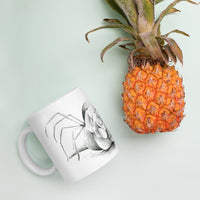 White glossy mug