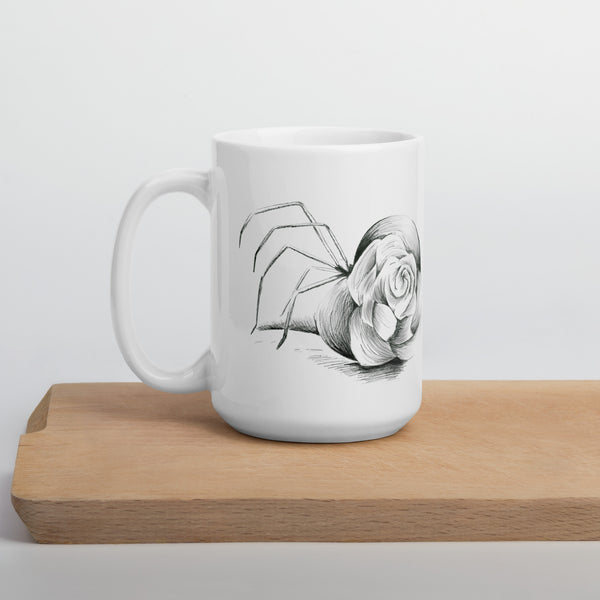 White glossy mug
