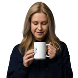 White glossy mug